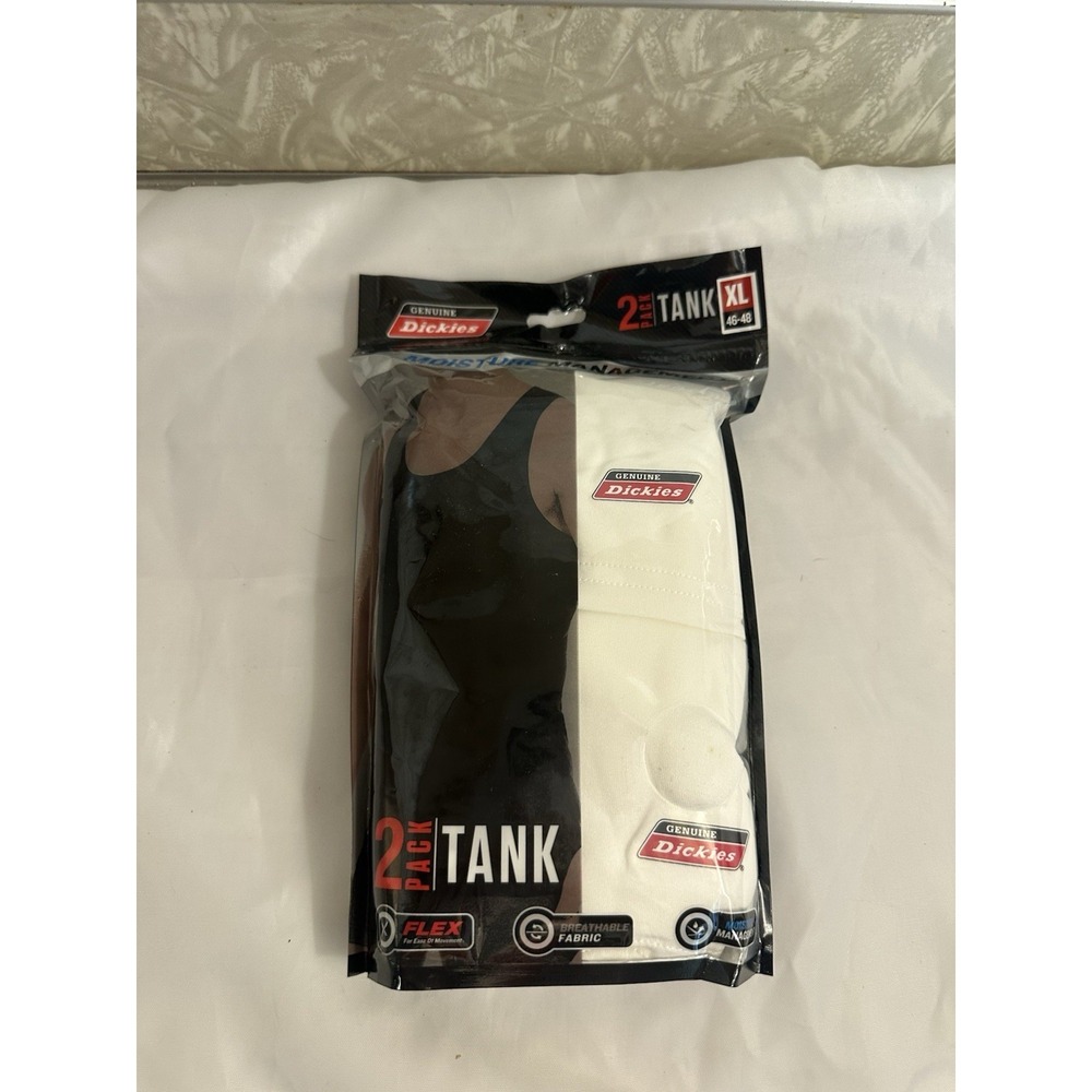 BNIP Dickies Men's 2PK Muscle Tank Size Medium Moisture Management Flex